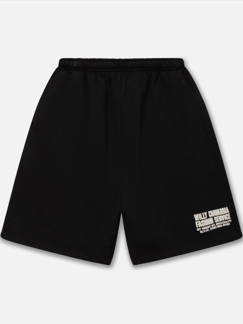 Willy Chavarria FASHION SERVICES BUFFALO SWEATSHORT, black, size S